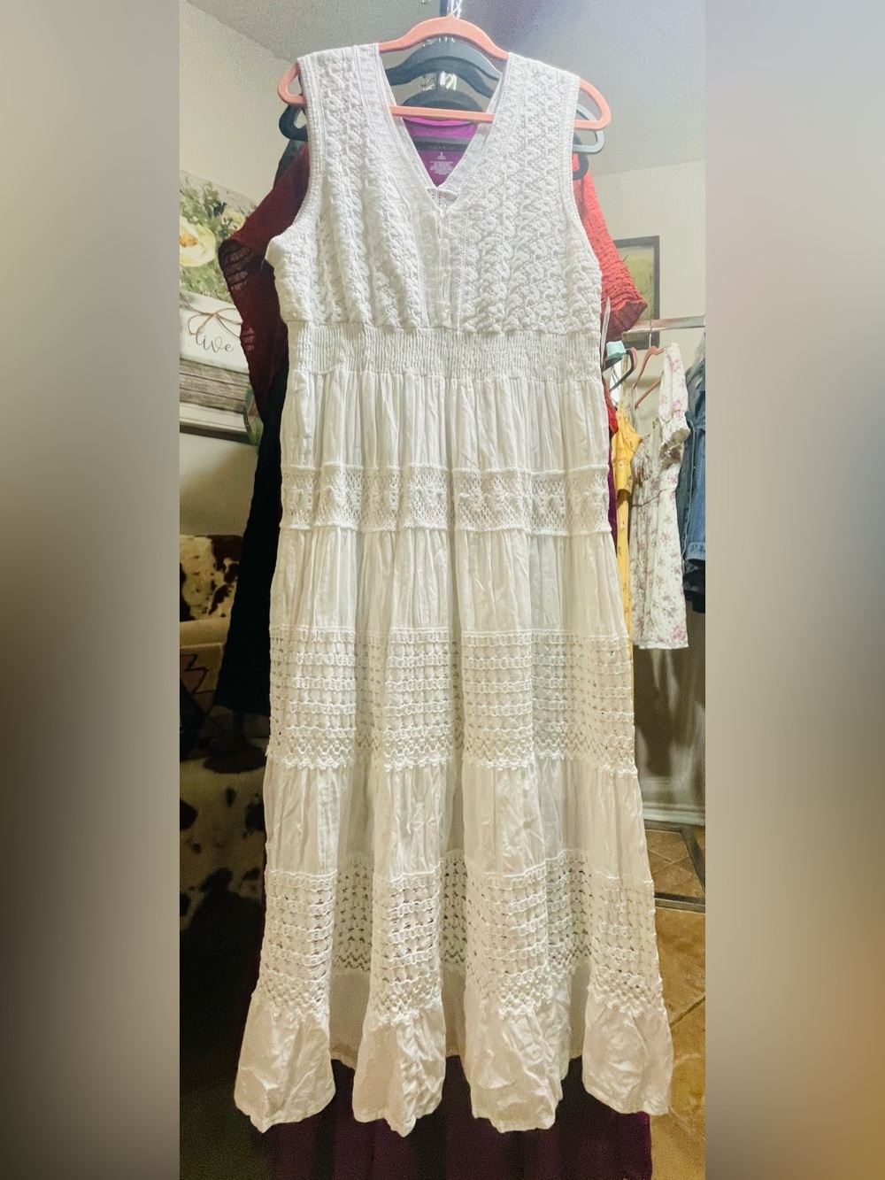 Torrid 2X white cotton Boho dress Women’s 2X